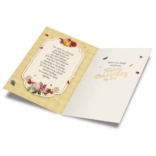 Prime Greetings Wife Anniversary Card, Made in America, Thick Card Stock with Premium Envelope Packaged in a Reusable Presentation Mailer, Eco-Friendly, 5in x 7.75in