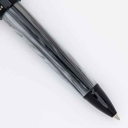 MONTEVERDE USA Prima Grey Swirl Ballpoint Pen - Handcrafted Resin, Refillable, Smooth Writing, Luxury Gift Box