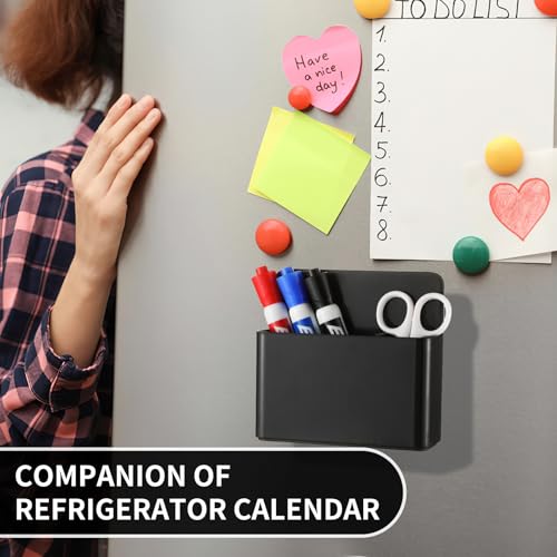 Camelmother 2-Pack Magnetic Dry Erase Marker Holders for Whiteboards & Fridge - Black