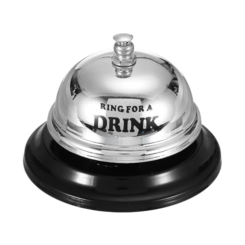 PATIKIL Silver Desk Bell 3.3 Inch Service Call Bell for Restaurants & Hotels