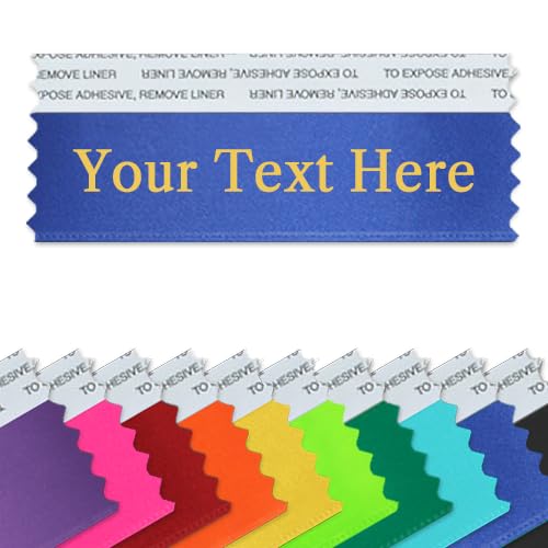 Custom 4" Wide Badge Ribbons - Personalize Text & Colors | Made in USA