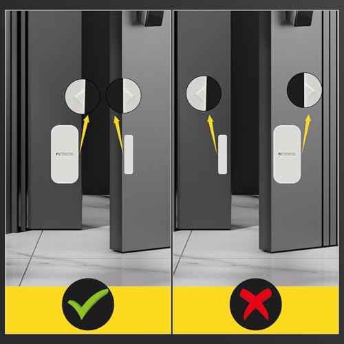 Retekess TH011 WiFi Door Alarms When Opened,Door Sensor,32 Chimes 5 Volume Levels,Rechargeable Door Chime for Business,2 Sensors 1 Receiver for Home,Dementia,Office