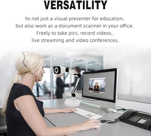 8MP Document Camera for Teachers with Auto-Focus & LED Light for Distance Learning