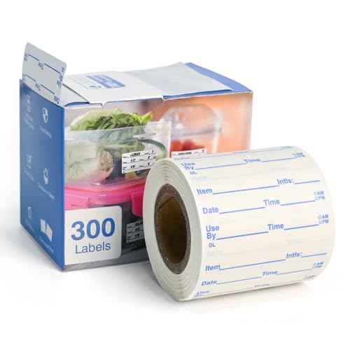 L LIKED Dissolvable Labels, 2x1 Inch, 300 Stickers, Use by Food Rotation Labels for Storage and Container