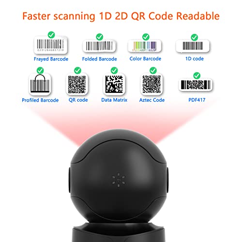 NetumScan USB Desktop Barcode Scanner Omnidirectional QR & 1D/2D Code Reader