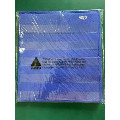 Blue Tabletop Desktop Pocket Chart with Bonus 20X Dry Erase Cards. Double Sided and Self-Standing (13¡± X 12¡±)