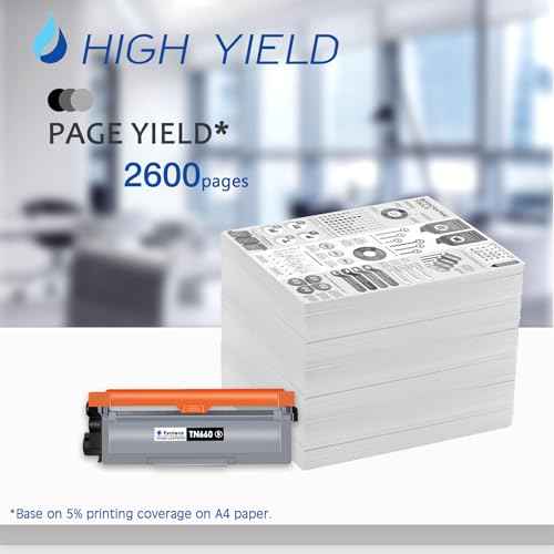 TN660 High Yield Toner Cartridge Compatible TN-660 TN 660 TN-630 TN 630 Toner Replacement for Brother HL-L2300D MFC-L2680W DCP-L2500D Printer (Black, 2-Pack)
