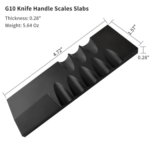 Cool Hand All Black G10 Knife Handle Scales 2 Pcs for DIY Custom Knives