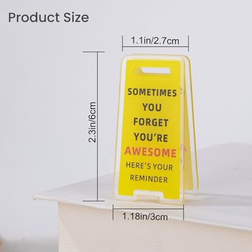 Funny Sticky Note Holder Clips - 6 Pack Desk Sign for Office, Coworker Gifts