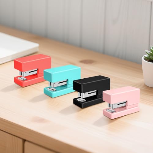 Pink Mini Stapler - 25-Sheet Capacity with 830 Staples, Yzkula Variation
