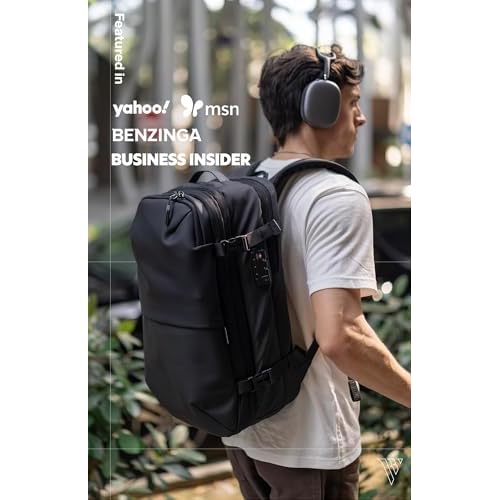 Vortex Vacuum Seal Travel Backpack 60L Expandable Air Compression System Water Resistant TSA Lock Carry-On Suitcase Luggage Black AERO - Vacuum Pump Included
