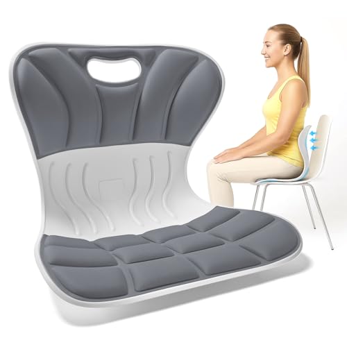 Ergonomic Chair Back Support Office Chair Lumbar Suppor for Good Posture Correction, Back Support for Floor Seat, Work from Home, Office