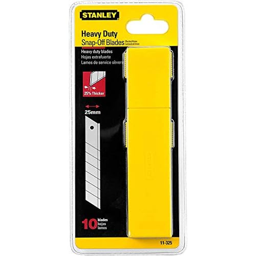Stanley 11-325T 25mm Heavy Duty Quick-Point Snap-Off Blades with Dispenser, Pack of 10 (4)
