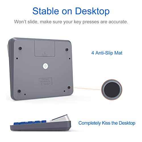 Desktop Calculator Extra Large 5in LCD Display 12-Digit Big Button Giant Accounting Calculator, Battery & Solar Powered, for Office Business & Home(OS-6815)