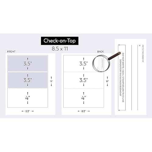 Compuchecks 500 high Security Check Paper Compatible with quickbooks and Versa Check - Computer Checks for Business Or Personal Use - Blank Check On Top Paystubs On Bottom (Blue Basketweave)