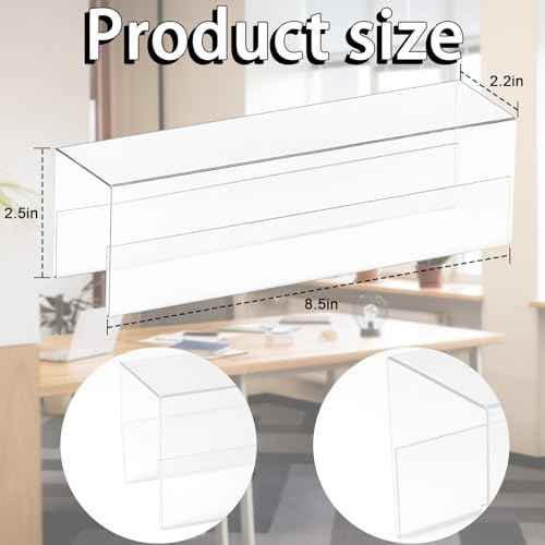 Cubicle Name Plate Holders Cubicle Name Plate Sign Holder Name Plate Bracket Double Sided Nameplates for Walls 2X8 PET Material Changeable Cubicle Name Plate Holder for School Office (12)