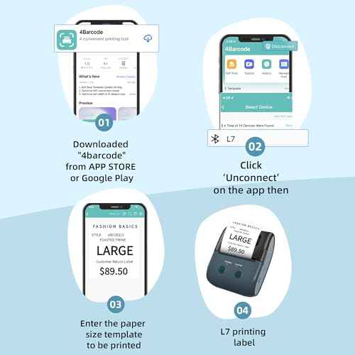 L7 Label Maker Machine with Tape, Thermal Label Printer Easy to Use for Office, Home, Business, 2 Inch Label Maker with 1 Roll of 1.97 * 1.18inch White Label Paper
