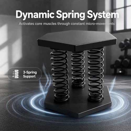 Deep Squat Stool with Springs – Posture Support, Core Activation, Pre-assembled Stainless Steel