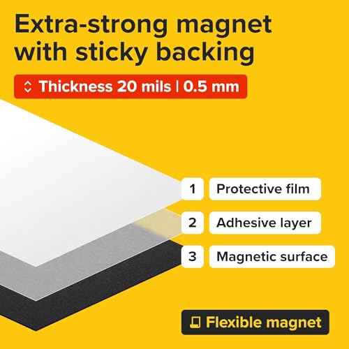 Strong Magnetic Sheets with Adhesive Backing ? (4x6/10x15cm, 10 Pack) Flexible Magnets, Perfect for Custom Photo Magnets, Refrigerator Magnet, DIY Projects, Crafts, Scrapbooking and School Supplies