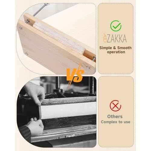 eZAKKA Book Binding Kits, Book Press 11.6 x 7.6 Inch with Plastic Bone Folder, Waxed Thread for Beginners Bookbinding Supplies, 15PCS