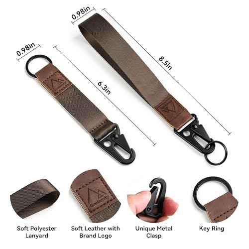 Hand Wrist Lanyard Key Chain Holder, Wristlet Strap for Key for Women & Men, Lanyard for Car Key (2 Piece)¡¦