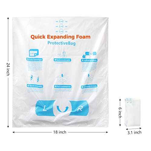 18¡± x 24¡± 8 PCS TONESPAC Instant Pack Quick Expanding Foam X-400 Packaging Bag for Packaging and Shipping