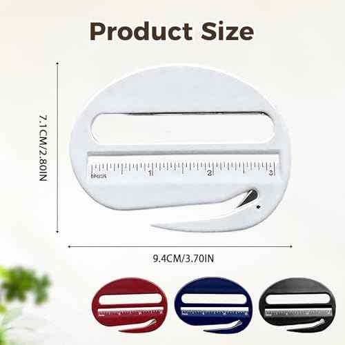 Envelope Opener, Letter Opener Envelope Slitter, Mail Opener Tool Package Opener Cutter, with Pointed End & Magnifying Glass & Scale (2PCS)
