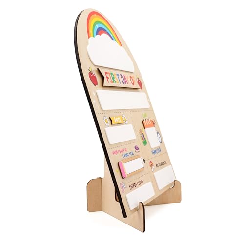 NELXI Back to School Sign - My First & Last Day Wooden Chalkboard for Kids, Reusable Preschool & Kindergarten Classroom Board - Back to Class
