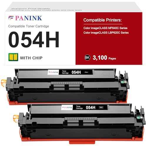 Compatible 054 054H Black High Yield Toner Cartridge Replacement for Canon 054 054H CRG-054 Toner for Canon Color ImageCLASS MF644Cdw MF642Cdw LBP622Cdw MF641Cw MF644 MF642 Printer(2 Black)