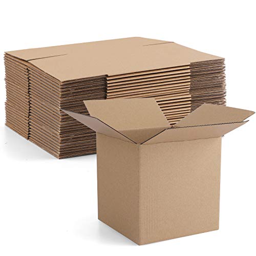Eupako 4x4x4 Inch Cardboard Mailer Boxes (25 Pack) Brown Small Shipping Boxes