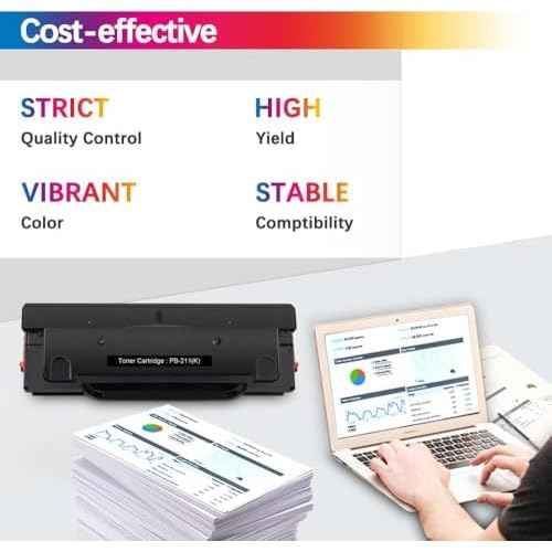 PB-211 Toner Cartridge Replacement for Pantum PB-211 PB211 PB-211E PB-211EV Toner Cartridge for Pantum P2502W M6552NW M6550NW M6600NW M6602NW M6500NW P2500W P2207 Printer Toner (Black 2-Pack)