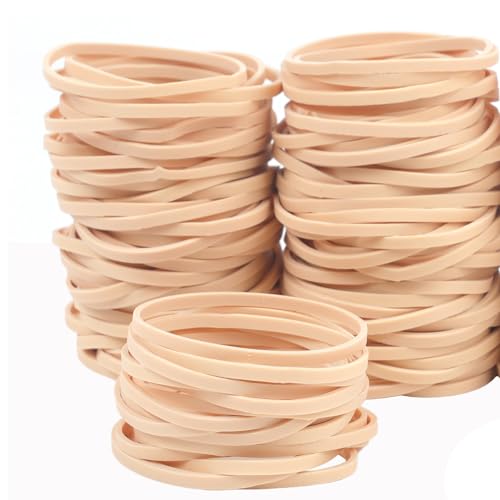 AMUU Light-Brown Rubber Bands #33, 200pcs, 90mm x 3mm x 1.5mm