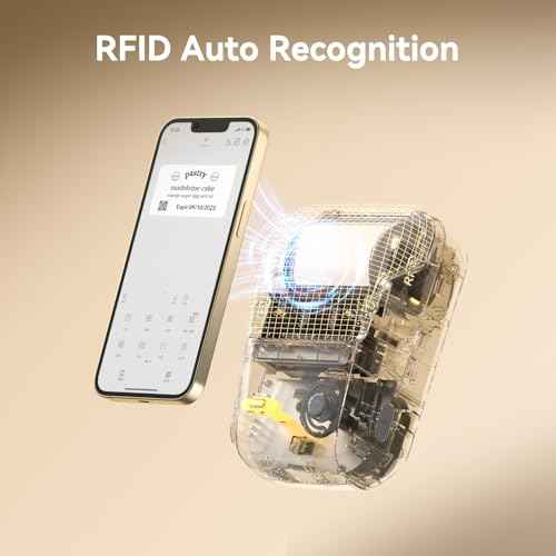NIIMBOT B1 Barcode Label Maker, Bluetooth Thermal Label Printer, Portable Sticker Maker for Home Organization, Mailing, Bakery,Grocery, Small Business, Compatible with Phone Computer,Sky Grey