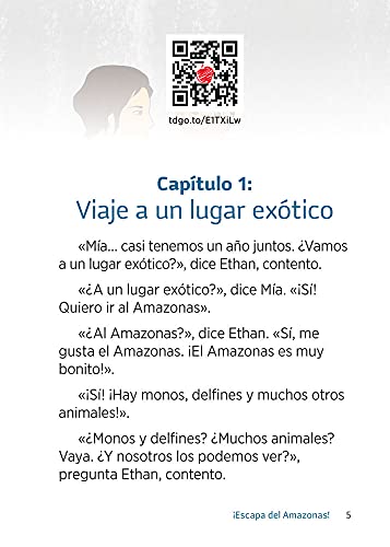 Spanish Level 1 Reader Escapa del Amazonas with Audio | Educational Kids Book