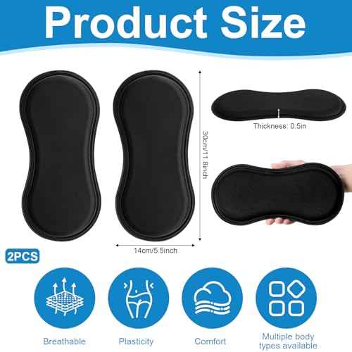 2Pcs Abdominal Side Compression Boards, 11.81x5.51x0.47in Sponge Material Foam Lateral Protectors for Post Surgery Recovery Waist Filling Skin Anti-Sagging Black