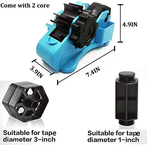 Blue SHDSL Heat Tape Dispenser Sublimation - Dual Core 1" & 3", Semi-Automatic Cutter