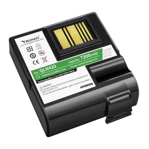 WUHAO QLN420 ZQ630 Battery Upgraded 7200mAh for Zebra QLN420 ZQ630 ZQ63-AUWA000-00 ZQ63-ACFAC10-00 Barcode Label Printer Replacement Battery P1050667-016 BTRY-MPP-68MA1-01