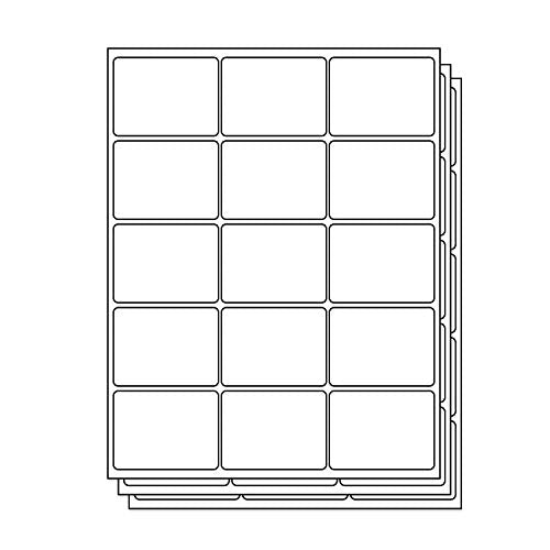 2 x 2-5/8 inch ID Labels for Inkjet & Laser Printers (15 per Sheet, 2250 Labels, 150 Sheets)
