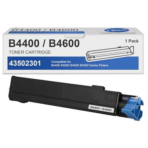 B4600/B4400 Toner Cartridges 1 Pack: Compatible 43502301 Toner Cartridge Replacement for OKI B4400 B4600 B4500 B4550 Series Printer