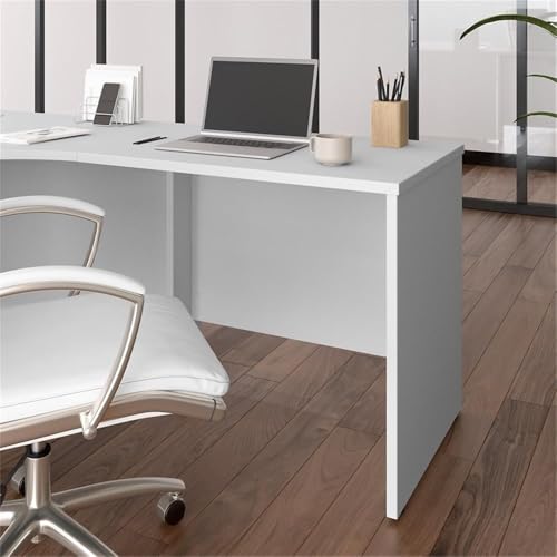 Bush Studio C 36W Bridge/Return in White — Attachable Desk Return