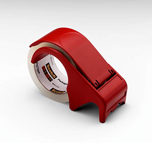 Scotch DP300-RD 3 in Hand Tape Dispenser – Heavy-Duty, Red