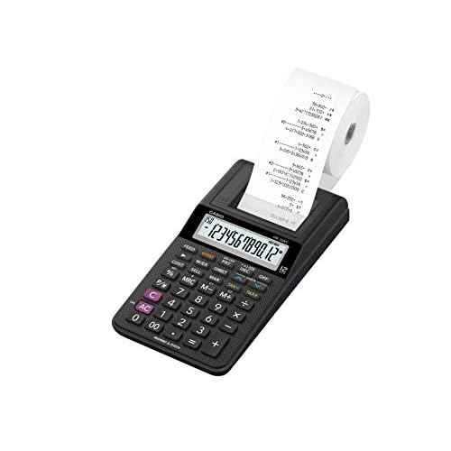 Casio HR-10RC Mini Desktop Printing Calculator | Portable | 12-Digit Display | One-Color Printer | Tax & Currency | Ideal for Taxes, Bookkeeping & Accounting Tasks