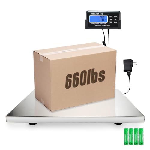 Charmline 660lbs Digital Postal & Pet Vet Scale with 17x21in Stainless Steel Platform