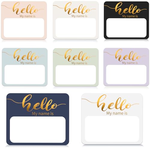 120 Pcs Gold Foil Name Tag Stickers - Classroom, Office & Party Labels