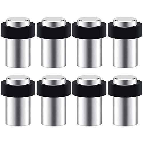 8 Pack Door Stop Floor Mount Door Stopper Stainless Steel Rubber Door Stop Height 2.4"