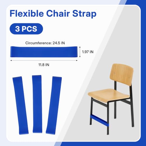GNAWRISHING Blue Chair Bands for Kids with Fidgety Feet - ADHD Autism
