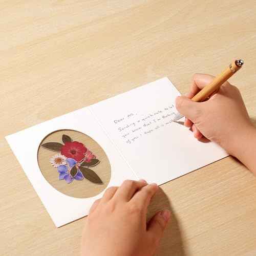 Lovepop Set of 12 Petal Pressed Blank Notecards for Her and Him - 3D Greeting Cards for Boys, Girls, Men, Women - Vibrant Wildflower - 4.5" x 5.9" Card - Envelope Included
