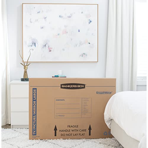 Bankers Box Large 4-Pack Moving Boxes for 55" TV, Pictures & Mirrors