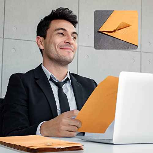 300 Pcs 6 x 9 Manilla Envelopes Clasp Kraft Catalog Envelope with Clasps Closure for Storing Mailing 28 lb Kraft Paper for Office Document Business School(Yellow)