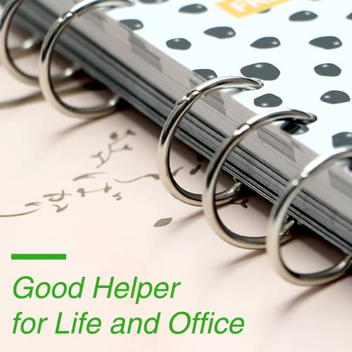 OWLKELA 50 Pcs Silver 1-Inch Binder Rings for Office & School, Heavy Duty